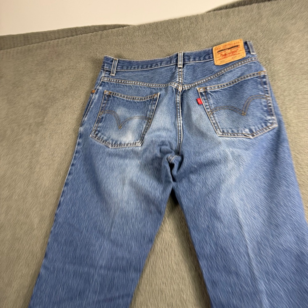 Levis 505 Regular Fit Straight Leg Jeans Mens 34x29 Blue Denim Medium Wash